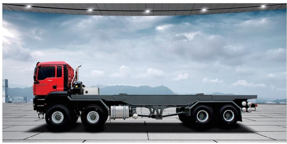 Special chassis for coiled tubing equipment